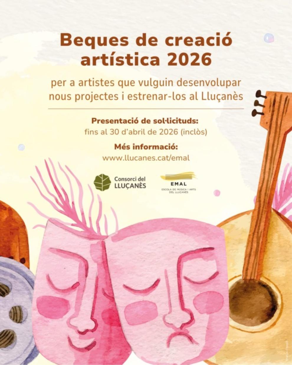 Beques de Creació Artística 2026 impulsades pel Consorci del Lluçanès a través de l'EMAL